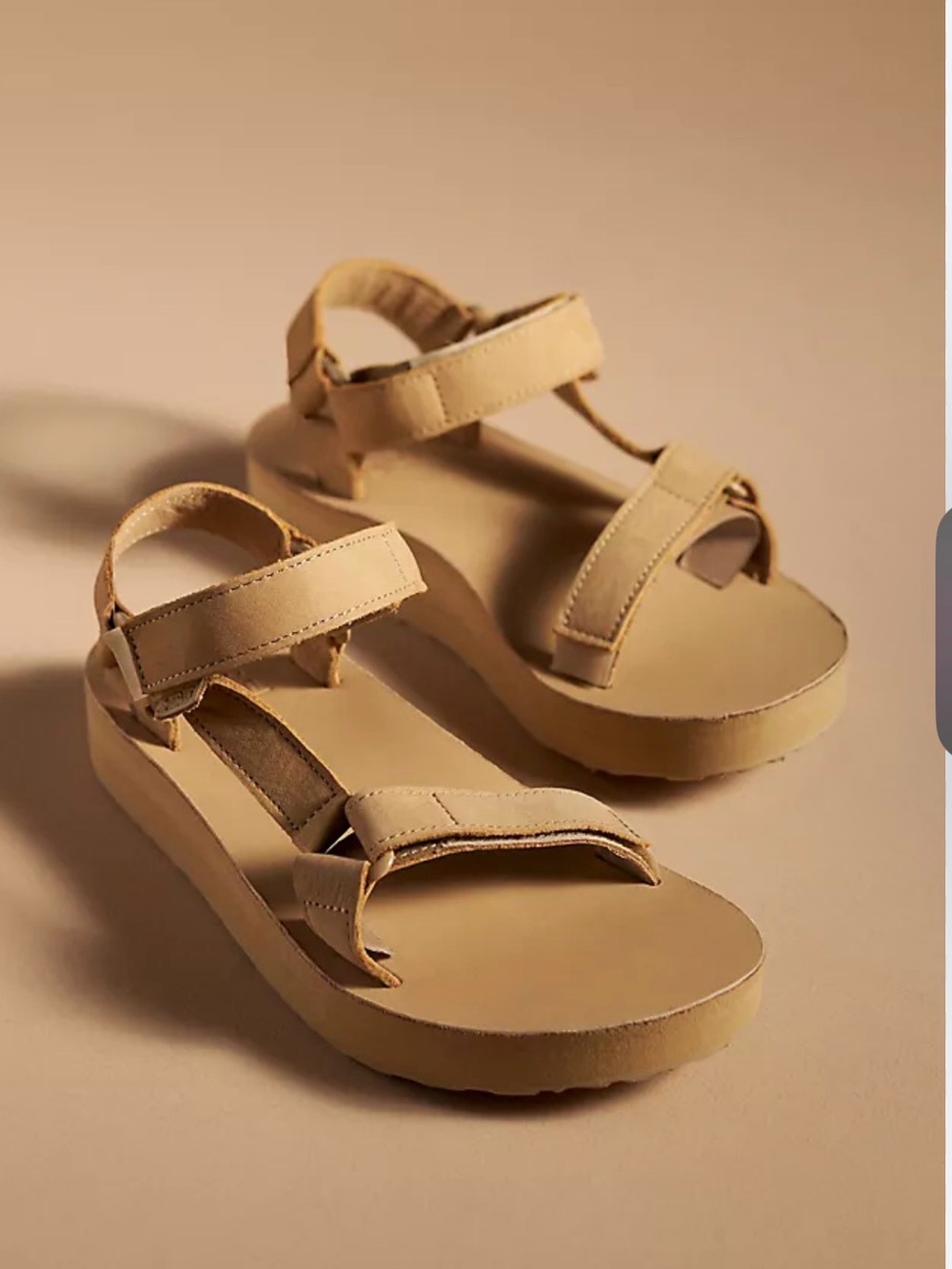 Teva Midform Universal Leather Sandals Size 9 Brown Tan